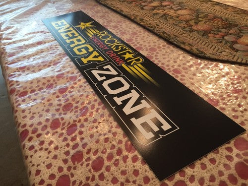 Authentic Rockstar ENERGY ZONE Drink Plaque Decals Sticker Monster Red Bull Rare