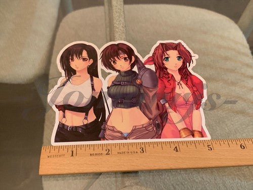 Final Fantasy 7 Anime Tifa Yuffie & Aerith Custom Sticker Decal Vinyl FF7 xii