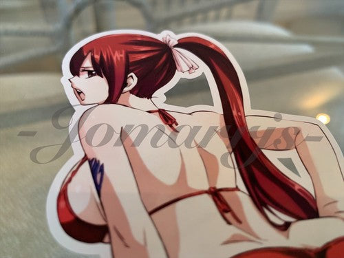 Fairy Tail - Anime - Erza Scarlet f. Bikini Sun Fun Sticker Vinyl Decal Sign