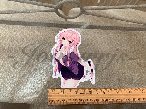 Future Diary - Anime - Yuno Gasai Sticker Decal Vinyl binder laptop sexy manga