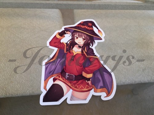 Kono Subarashii Anime - Megumin Sticker Decal Vinyl Comic konosuba laptop manga