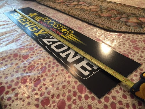 Authentic Rockstar ENERGY ZONE Drink Plaque Decals Sticker Monster Red Bull Rare