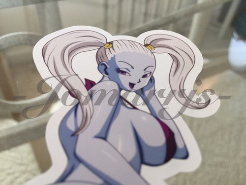 Dragon Ball Z Anime Marcarita Bikini “Bottoms Up” Sun Fun Sticker Decal Vinyl