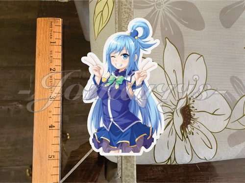 Kono Subarashii - Anime - Aqua Custom Colored Sticker Decal Vinyl 1. Comic manga