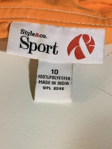 NWT Style & Co. Sport Women's Orange  Active Capri Beach Outdoor Pants Size: 10