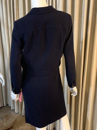 David Warren New York Women’s Navy Blue Dress & Jacket 2 Pc Set Sz 6 MSRP $158
