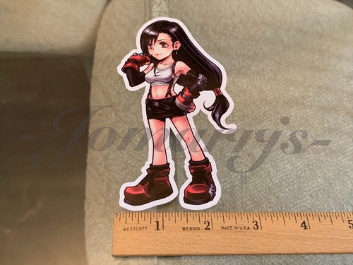 Final Fantasy - Anime - Tifa Lockhart Chibi Custom Sticker Decals #3 ff7 vii