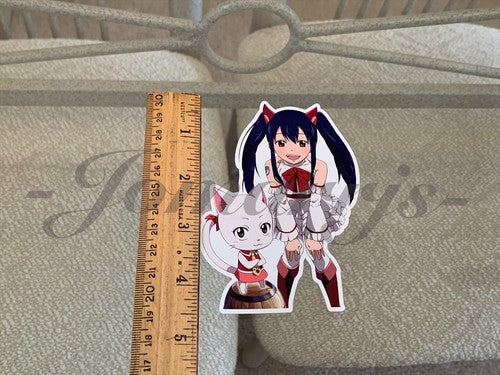 Fairy Tail - Anime - Wendy Marvell & Carla Sticker Vinyl Sign custom