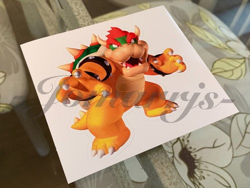 Super Mario - Anime - Bowser Custom Sticker Decal Vinyl #1 nintendo galaxy