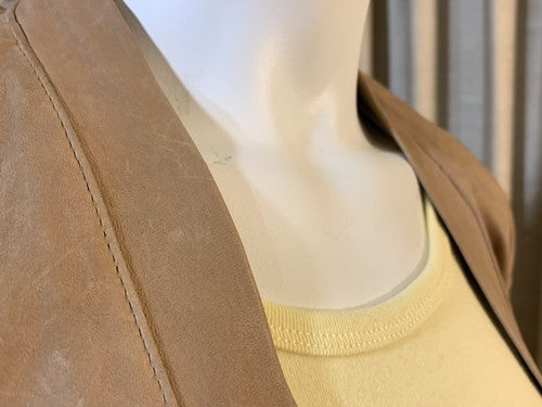 NWT Haute Hippie Women’s Light Brown Soft Lamb Leather Jacket Silk Lined Sz M