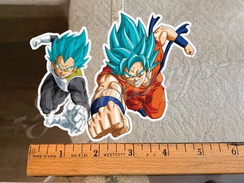 Dragon Ball Z Goku Vegeta Blue Battle Sticker DBZ 1. super saiyan anime manga