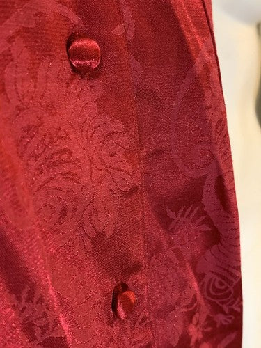 Intimate Options Long Red Nightgown Womens Long Sleeve Floral Size XL