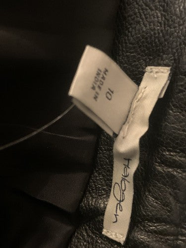 Halogen Black Genuine Luxury Fine Leather Lined Skirt Sz 10 NWT MSRP $228