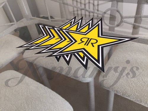 4 Authentic Rockstar Energy Drink Stickers Decal Logo BMX Motocross