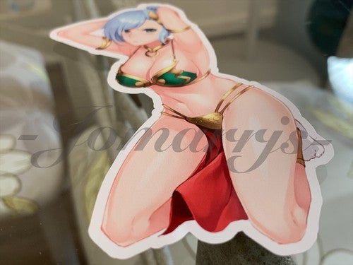 RWBY - Anime - Winter Schnee Bikini Sun Fun Custom Sticker Decal manga sexy a.