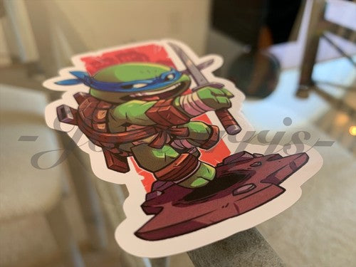 Teenage Mutant Ninja Turtles Leonardo Sticker Decal Sign Chibi Movie