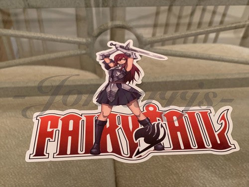 Fairy Tail - Anime - Erza Scarlet Sticker Vinyl Sign custom mage guild