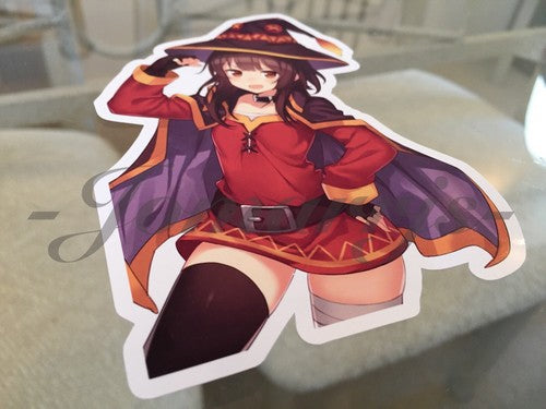 Kono Subarashii Anime - Megumin Sticker Decal Vinyl Comic konosuba laptop manga