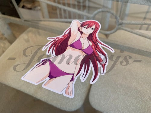 Fairy Tail - Anime - Erza Scarlet c. Bikini Sun Fun Sticker Vinyl Decal Sign