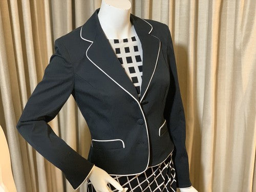 INC Women’s Small Black White Blazer Jacket International Concepts NWT MSRP $149