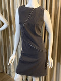 Kupcake Women’s Sleeveless Charcoal Gray Zipper Dress Sz 10 Sheath NWT