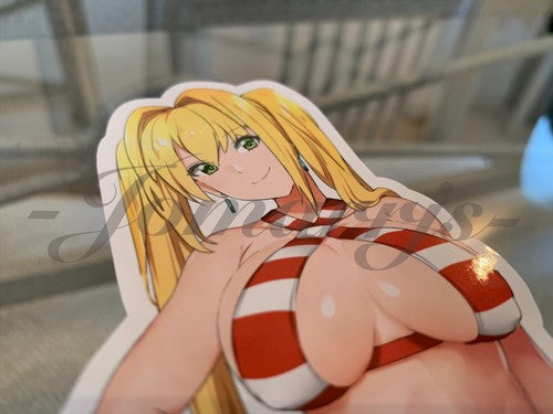 Fate - Anime - Nero Claudius Red Saber Bikini Sun Fun Vinyl Sticker manga laptop