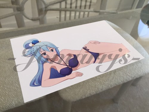 Kono Subarashii Anime - Aqua Bikini Sun Fun Sticker Decal Vinyl Comic manga