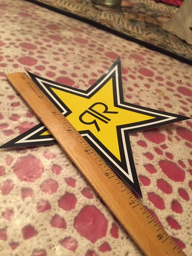 5 AUTHENTIC New Rockstar Energy Drink Stickers / Sign / Decal Star BMX Motocross