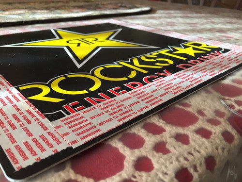Authentic Rockstar Energy Drink Window Sign Plaque Decals Stickers Monster Rare