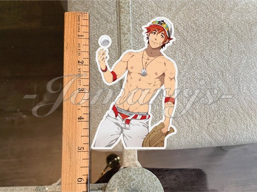Anime Sun Fun Pin Up Guy Custom Sticker boy man sexy ecchi manga girl pride lewd