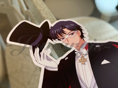 Sailor Moon - Anime - Tuxedo Mask Mamoru Chiba Custom Colored Sticker Decal