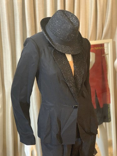 Laurence Kazar Vintage Sz 8 2 Pc 100% Silk Suit Set (M. Jackson Style) MSRP $298