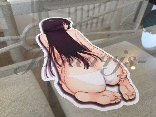 Bakemonogatari - Anime - Hitagi Senjougahara "Cheeky" Sticker Decal amane hitari