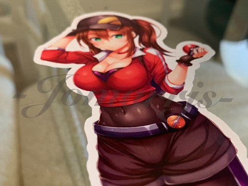 Pokemon - Anime - Hilda Touko Custom Sticker Decal Vinyl manga b.