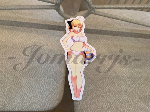 Fate - Anime - Artoria Pendragon Saber Bikini Sun Fun Vinyl Sticker manga laptop