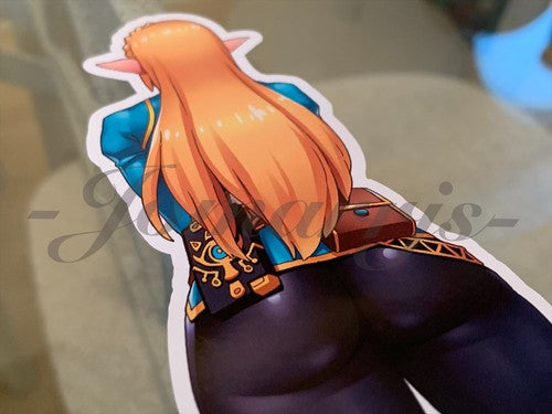 The Legend Of Zelda - Anime - Princess Zelda Custom Colored Sticker Decal #4