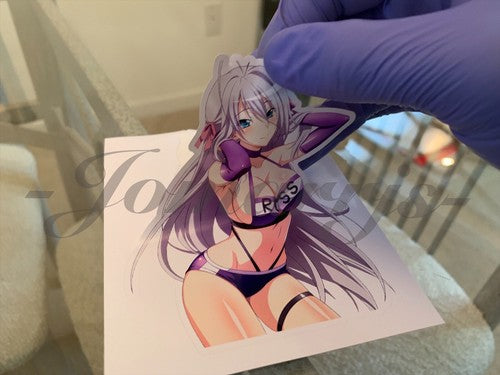 High School DxD Anime Rossweisse Bikini Sun Fun Sticker Decal lingerie