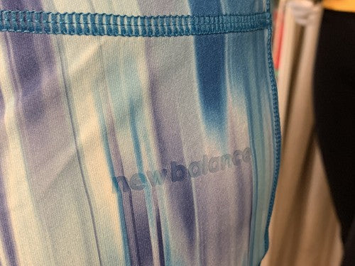 New Balance Women's Blue White Yoga Pants Running Leggings Activewear