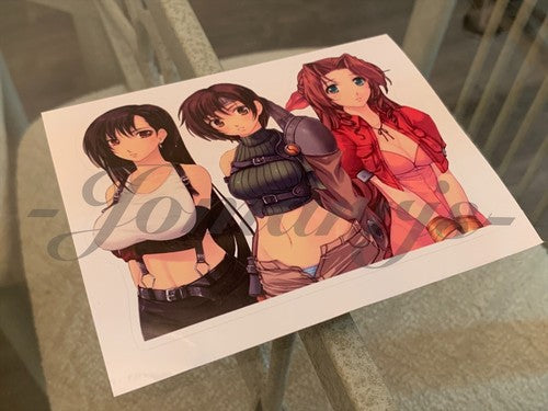 Final Fantasy 7 Anime Tifa Yuffie & Aerith Custom Sticker Decal Vinyl FF7 xii