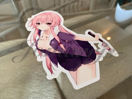 Future Diary - Anime - Yuno Gasai Sticker Decal Vinyl binder laptop sexy manga