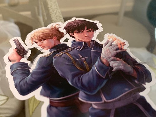 Fullmetal Alchemist - Anime - Roy Mustang & Riza Hawkeye Sticker Decal manga