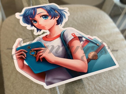 Sailor Moon - Anime - Sailor Mercury Mizuno Ami Custom Colored Sticker Decal