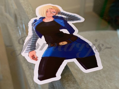 Dragon Ball Z Anime Android 18 Custom Colored Sexy Fun Sticker Decal Vinyl DBZ
