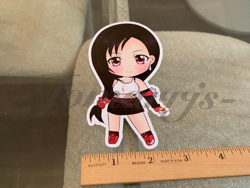 Final Fantasy - Anime - Tifa Lockhart Chibi Custom Sticker Decals #1 ff7 vii