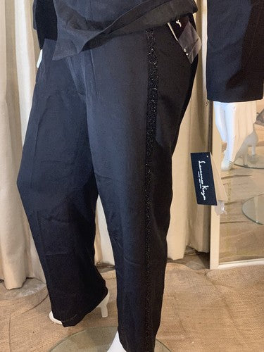 Laurence Kazar Vintage Sz 8 2 Pc 100% Silk Suit Set (M. Jackson Style) MSRP $298