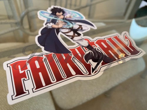 Fairy Tail - Anime - Gray Fullbuster Sticker Vinyl Sign custom mage guild