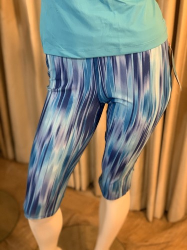 New Balance Women's Blue White Yoga Pants Running Leggings Activewear