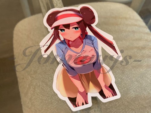 Pokemon - Anime - Rosa Mei White2 Custom Sticker Decal Vinyl manga a.