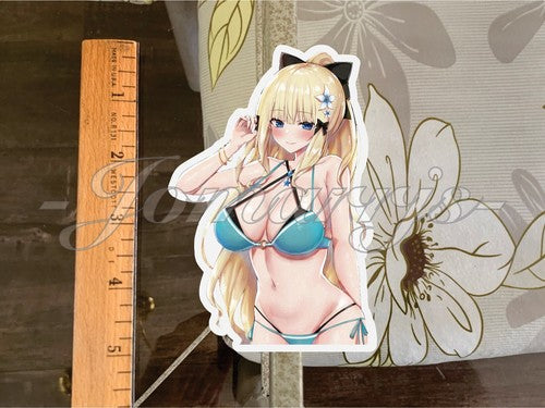 Princess Connect! Anime Sasaki Saren bikini Sticker Vinyl Decal a manga ecchi