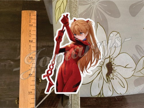 Neon Genesis Evangelion Asuka Langley Custom Sticker Decal d. Manga Anime